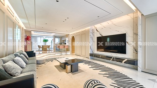 200㎡暖咖現(xiàn)代輕奢大平層，奢而不俗舒適家|長(zhǎng)沙全屋整裝
